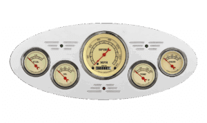 1933-1934 Plymouth Aluminum Gauge Panel w/ Classic Instruments Gauges