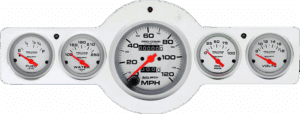 1941-1948 Pontiac Car Billet Aluminum Gauge Panel w/ Ultra-Lite gauges