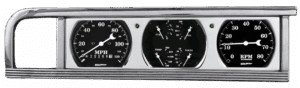 1946-1948 Plymouth 3 Gauge Panel w/ Auto Meter Street Rod Series Gauges