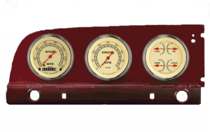 1949-1950 Plymouth Aluminum Adapter Rings w/ Classic Instruments Gauges