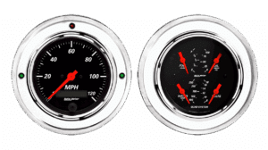 1952-1955 Buick Aluminum Gauge Panels w/ Auto Meter Designer Black Gauges