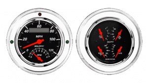 1952-1955 Buick Aluminum Gauge Panels w/ Auto Meter Designer Black Gauges