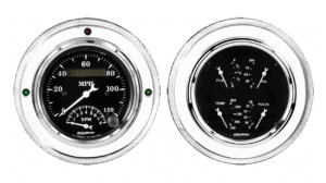 1952-1955 Buick Aluminum Gauge Panels w/ Auto Meter Old Tyme Black Gauges