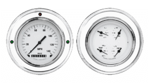 1952-1955 Buick Aluminum Gauge Panels w/ Classic Instruments White Hot Gauges