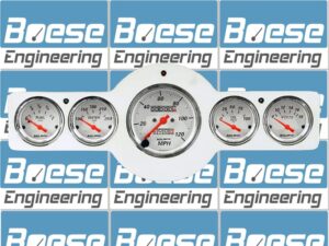 1941-1948 Pontiac Car Billet Aluminum Gauge Panel w/ Auto Meter Street Rod series gauges