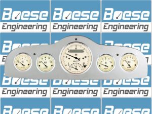 1949-1952 Pontiac Aluminum Gauge Panel w/ Auto Meter Street Rod Series Gauges (Speedo/Tach)