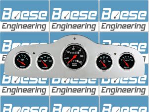 1949-1952 Pontiac Car Billet Aluminum Gauge Panel w/ Auto Meter Street Rod series gauges