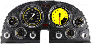 1963-1967 Corvette Package by Classic Instruments (AutoCross Yellow)