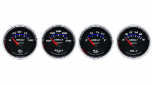 Auto Meter Cobalt 2 1/16" Four Gauge Package
