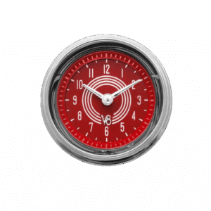 V8RS90SHC Classic Instruments 2 1/8" V8 Red Steelie Clock
