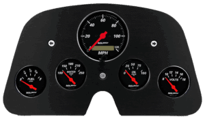 1962-1984 Toyota FJ40 Land Cruiser Aluminum Gauge Panel w/ Auto Meter Designer Black Gauges
