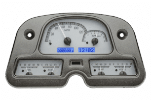 Dakota Digital 62 - 84 Toyota FJ40 Land Cruiser Analog Gauge Dash Kit VHX-62T-FJ Silver w/ Blue Lighting