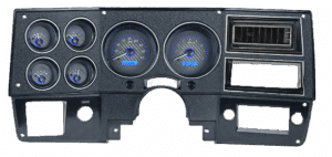 1973-1987 Chevy/GMC Pickup VHX Instruments - Carbon Fiber w/ Blue Lighting