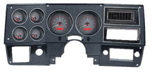 1973-1987 Chevy/GMC Pickup VHX Instruments - Carbon Fiber w/ Red Lighting