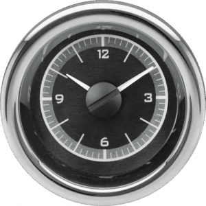 Dakota Digital VLC 2 1/16" Black Alloy Clock w/ White Lighting
