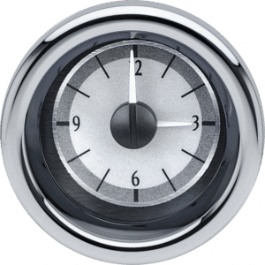 Dakota Digital VLC 2 1/16" Silver Alloy Clock w/ Blue Lighting